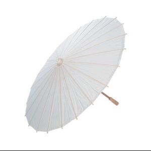 White paper parasol for wedding favors or DIY craft -24ct